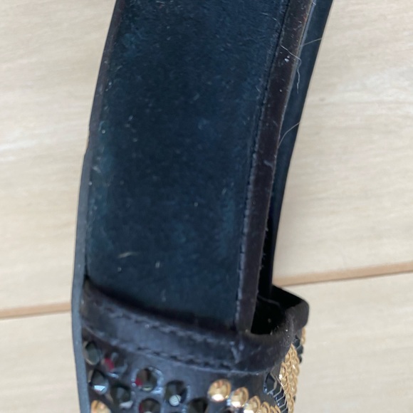 STEVEN by Steve Madden Black Flack Jeweled Gold - Picture 7 of 10